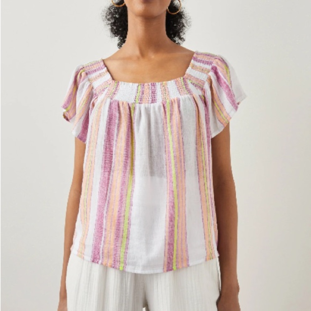 Rails Sonora Hibiscus Stripe Top